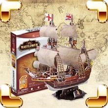 Подарок на год Mayflower 3D Паззлы модель корабля украшения DIY строительство комплект Образование игры сборки Семья ручная работа вместе