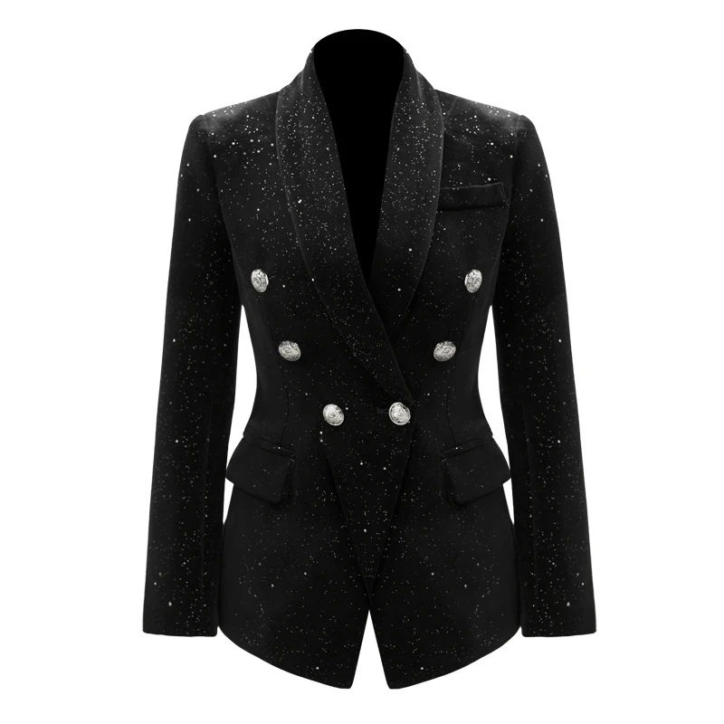 À Black Lâche Sequin Femmes Occasionnel 2018 Manches Manteaux Châle Noir Tops Getsring Mode Longues Correspondant Col Manteau Nouveau Couleur xIUnwRqRP0