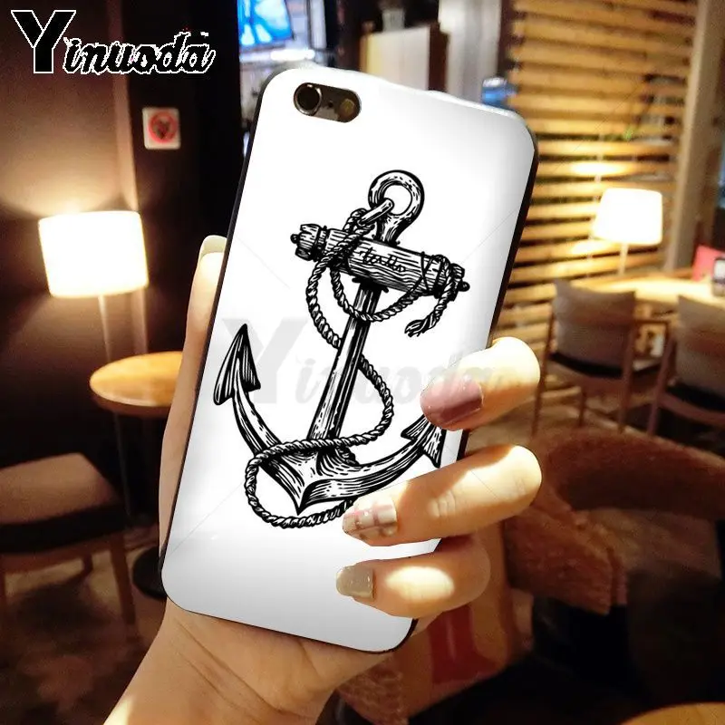 Nautical Tattoo blue boat Anchor Art