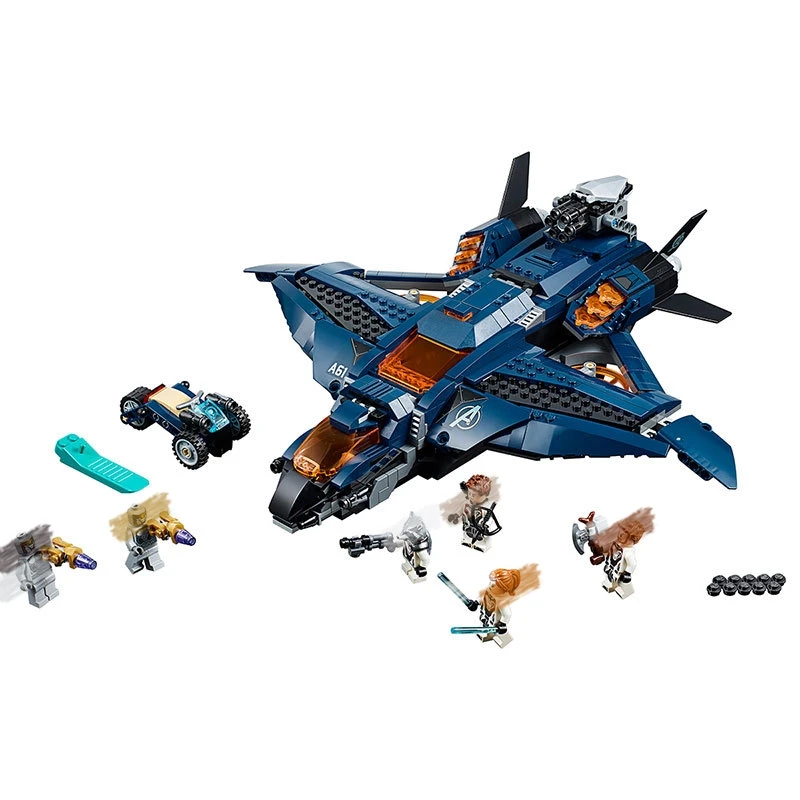 SuperHero Avenger Ultimate Quinjet совместимые с 76126 07122 строительные блоки Hawkeye Rocket lepining