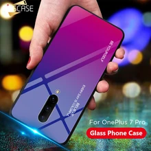 KISSCASE Case For One Plus 7 Oneplus 7 pro Back Cover Gradient Tempered Glass for one plus 7 pro one plus 7 Protective Case Capa