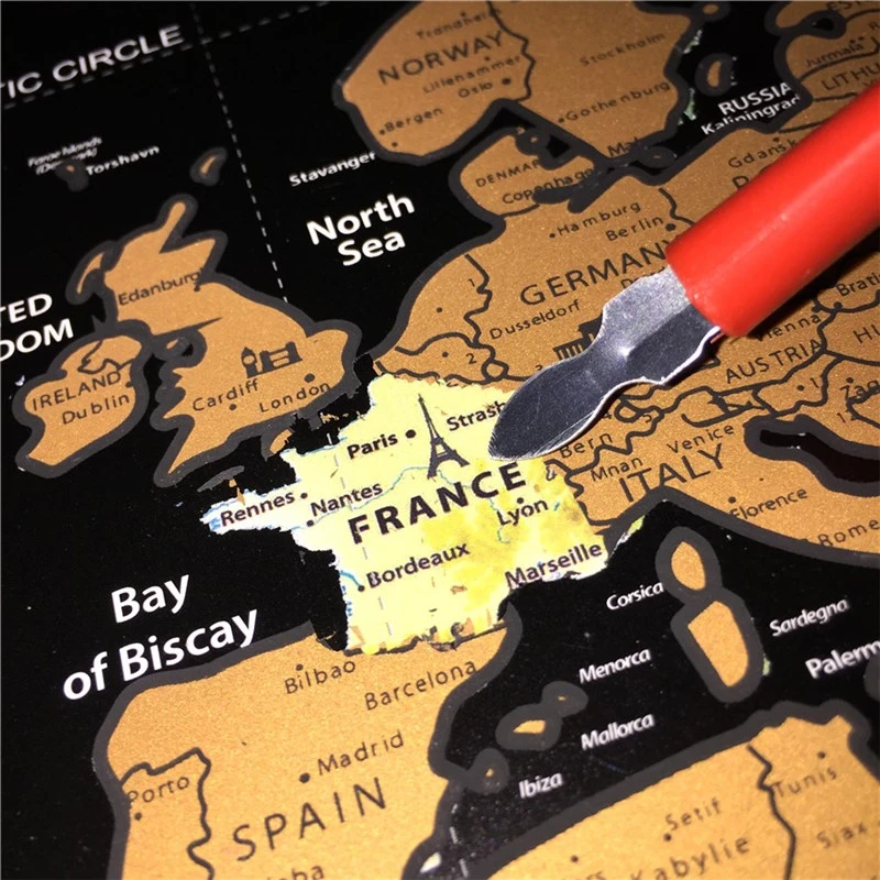

Scratch off World Map Deluxe Erase Black World Map Personalized Travel Scratch for Map Room Home Painting Decor Wall Stickers