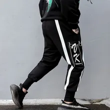 Новые хип-хоп мужские женские повседневные длинные спортивные штаны для бега танцевальная спортивная одежда хип-хоп шаровары Штаны Слаксы мужские высокие уличные штаны