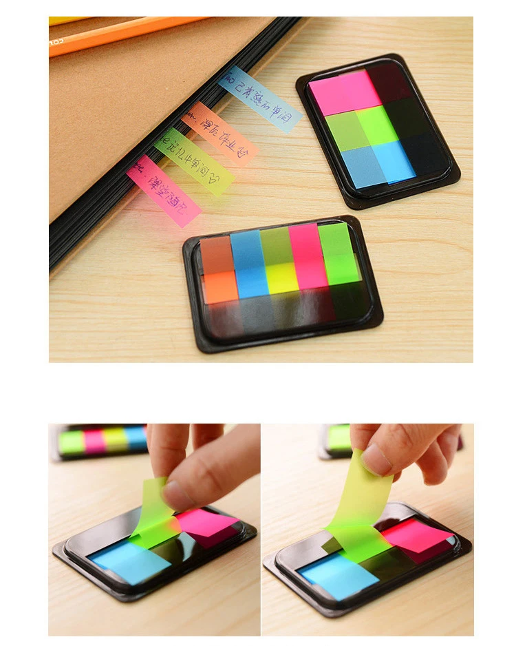 3 size per lot 8X5.5CM Toy Cute Kawaii portable post it Stickers Bookmark Flags Memo Sticky Notes Pads Papeleria Sticker Toys