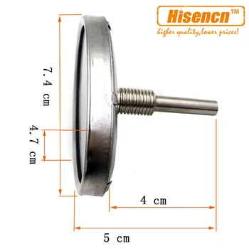 

Hisencn 01T01 New BBQ Smoke Grill Gauge Temp Barbecue Camp Camping Cook Oval-shape Meat Thermometer Grill Replacement Parts