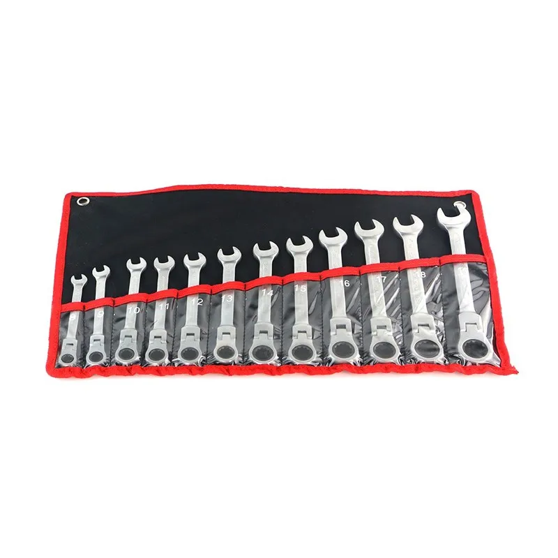 12pcs Set 8-19 MM Adjustable Wrench Ratchet Spanner Set 1