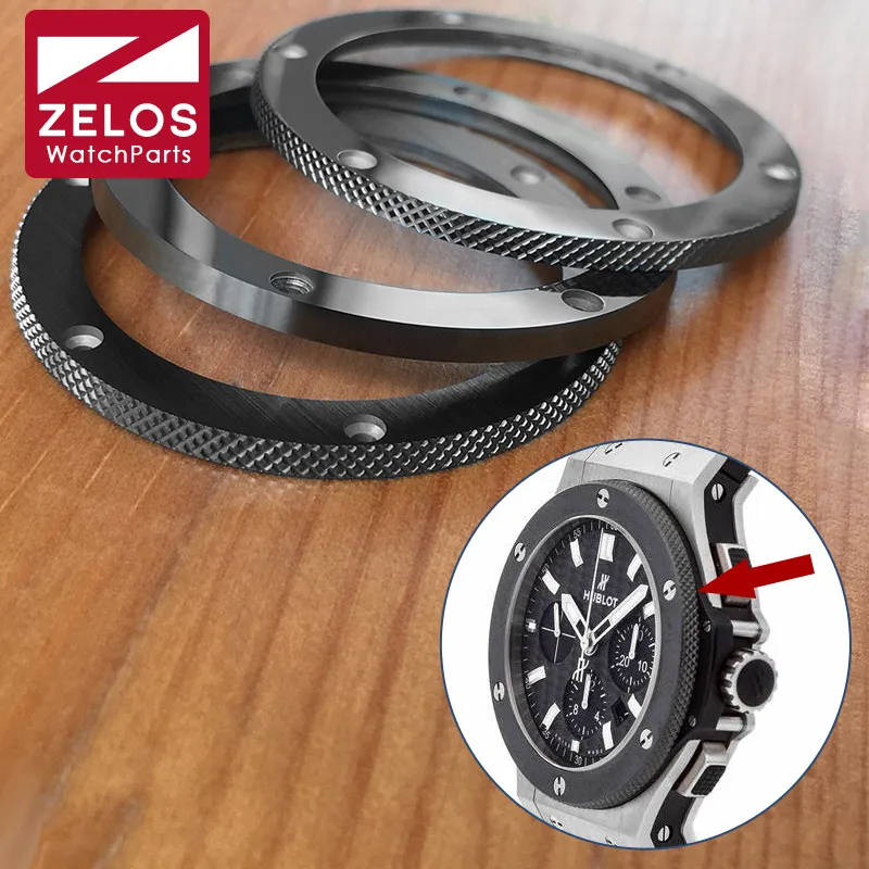 Inserções para Hublot Peças de Reposição Cubo Cerâmico Relógio Bezels Grande Bang 44mm Automático Moldura Loop