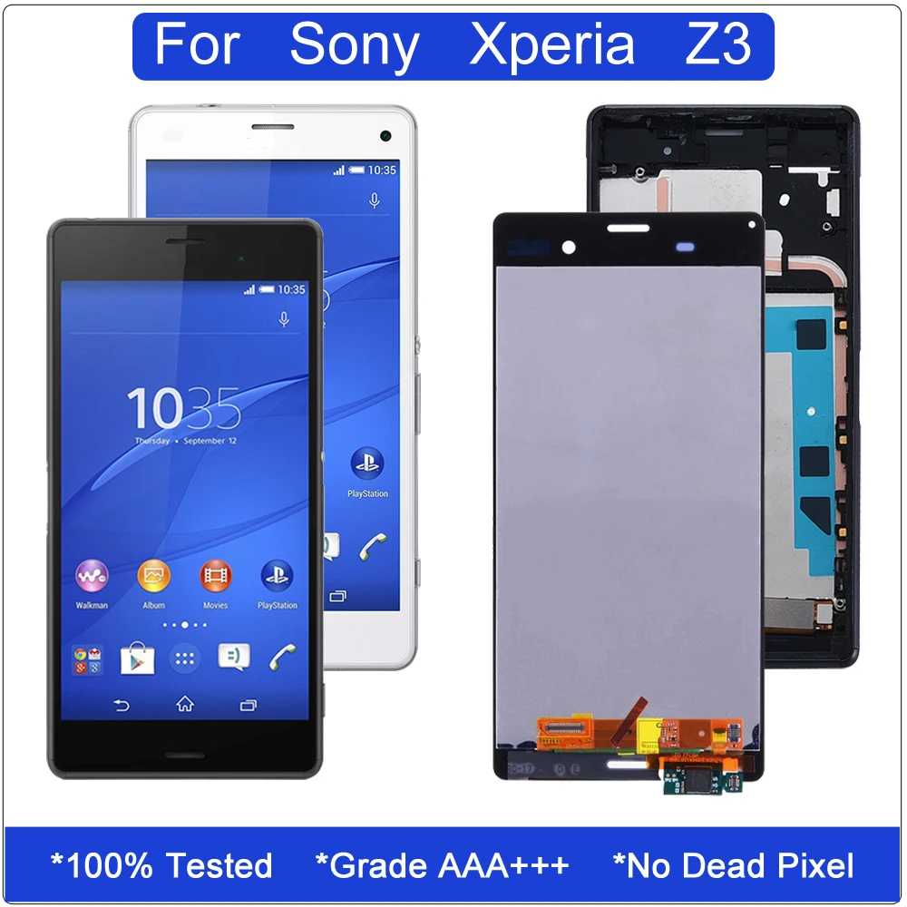 

Original LCD for Sony Xperia Z3 Touch Screen Digitizer Assembly for Sony Xperia Z3 Dual Display LCD D6603 D6633 D6653 With Frame
