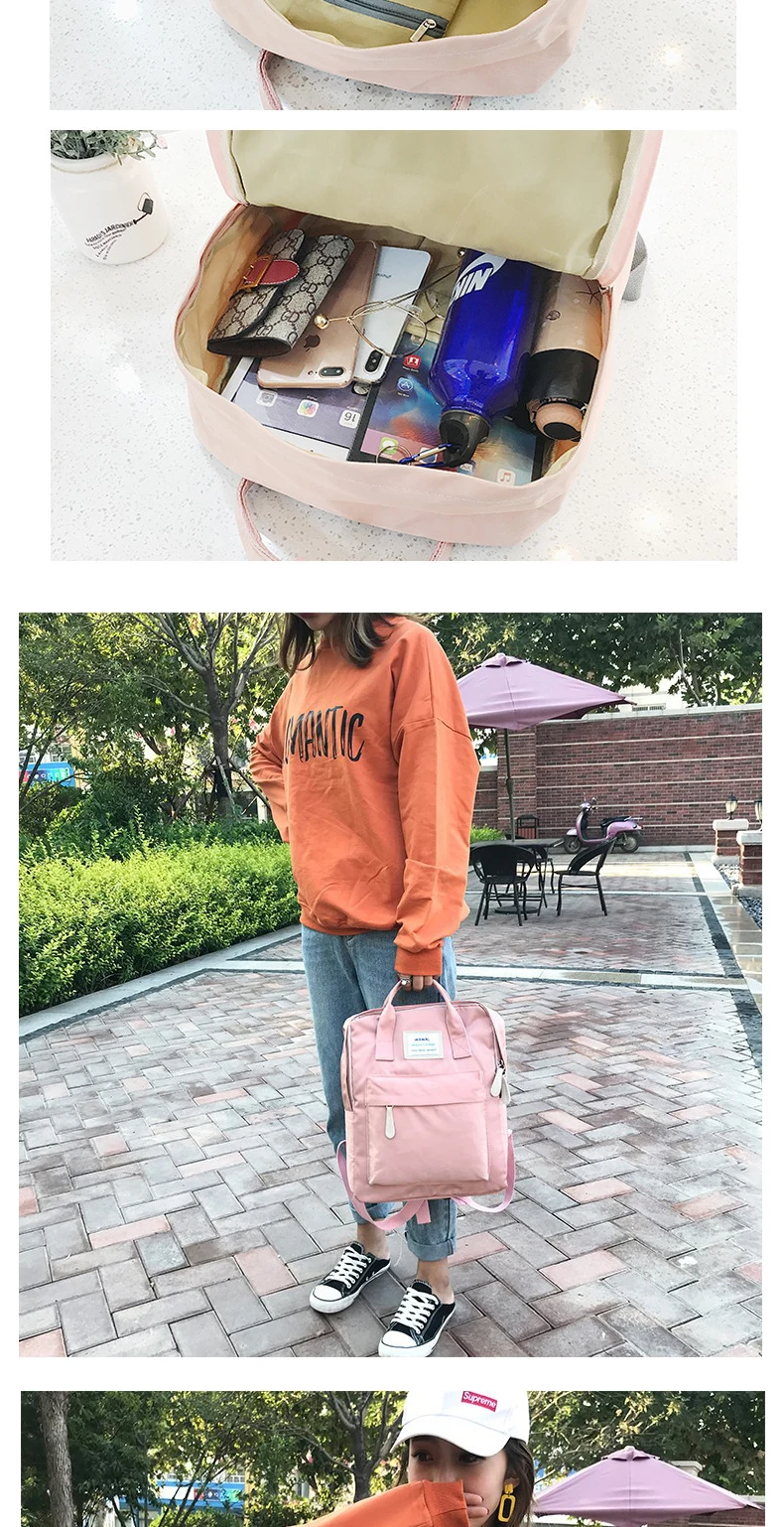 Повседневный элегантный дизайн водонепроницаемый нейлон женский модный рюкзак для путешествия рюкзак школьные сумки для девочек-подростков Harajuku mochilas muje