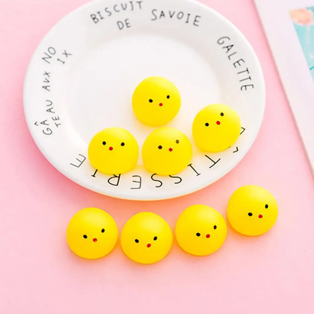 

5Pcs Kids Adults Mini Soft Yellow Duck Ball Models Stress Reliever Squeeze Toy