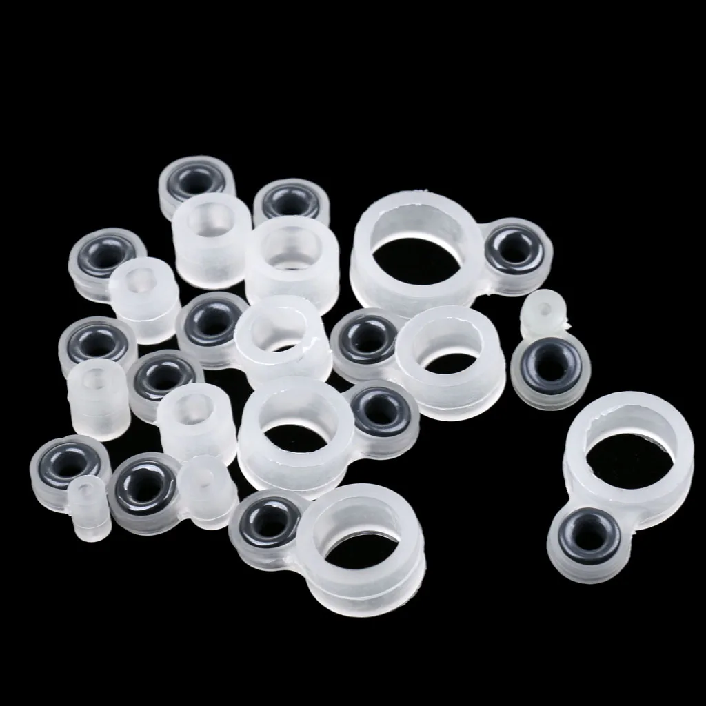14Pcs/set Silicone and Ceramic Fishing Rod Guides Rod Repair Kit DIY Rod Tip Eye Rings Fishing Repair Accessories Rod Pesca