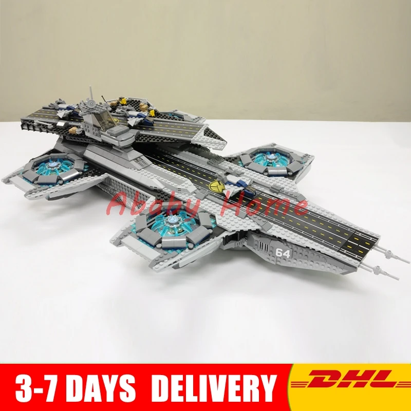 

LEPIN 07043 3057Pcs Super Heroes The Shield Helicarrier Building Block Kits Compatible 76042