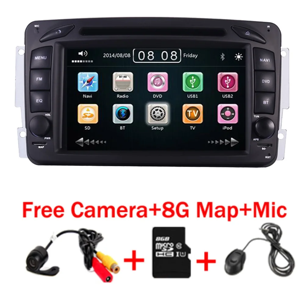 

7" Touch Screen Car DVD GPS For Mercedes Benz W209 W203 W168 M W163 W463 Viano W639 Vito Vaneo 3g Canbus Radio USB SD Free Map