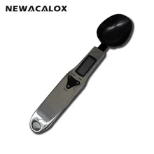 NEWACALOX Cooking Baking Tool Electronic LCD Digital Measuring Spoons Scale Kitchen Weight Food Scale 500g 0.1g