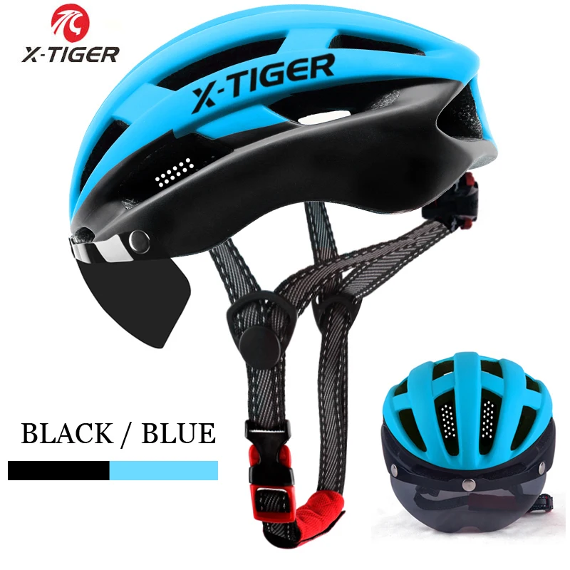X-TK-0403 X-TIGER Pro велосипедный шлем с ветрозащитными линзами Сверхлегкий шлем для горного велосипеда дорожный MTB велосипедный шлем для мужчин - Цвет: X-TK-0403