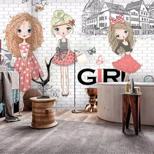 Beibehang пользовательские модные стерео обои ретро ручная роспись красота магазин одежды инструменты papel де parede папье peint behang