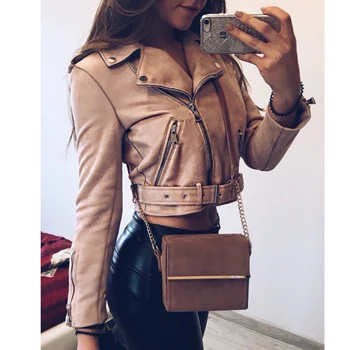 

Spring Summer Nice New High Quality Women Fashion New Suede Jacket Short Paragraph Slim Basic Jacket Coats Female Jackets Womens