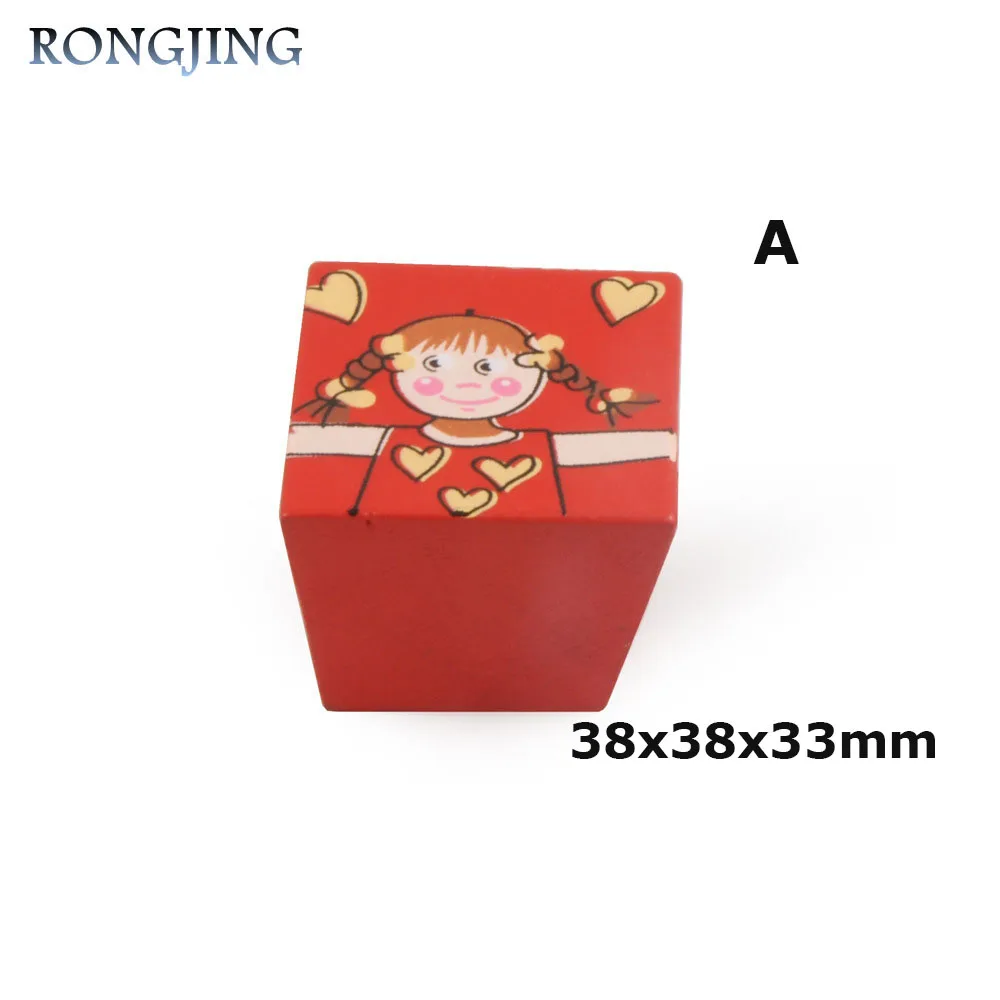 

5xCartoon Cabinet Knobs Kids Drawer Wooden Handles Children Bedroom Knobs Kindergarten Shake Handles & Knobs Shoes Box Bas Pulls