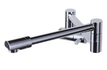 Envío gratis Chrome Doble Grifo de la Cocina Sola Cocina Fría Del Grifo Mezclador de Pared de Agua torneira cozinha grifos cocina lanos dragón