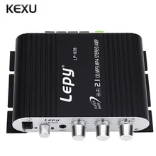 Lepy LP-838 Mini Audio Amplifier Hi-Fi 2.1 CD MP3 MP4 Stereo Amplifier Mini Portable Sound Amplifier for Subwoofer Car Speakers