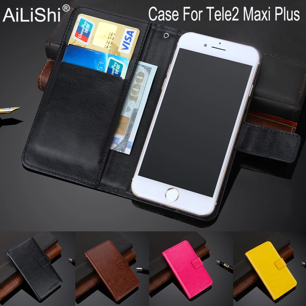 

AiLiShi 100% Exclusive Case For Tele2 Maxi Plus Luxury Leather Case Flip Top Quality Cover Phone Bag Wallet Holder + Tracking