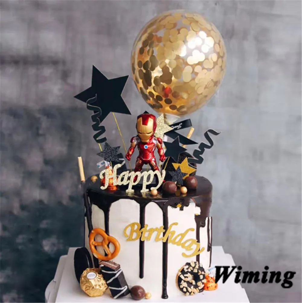 

super heroes cake topper toys for children boys kids baby birthdat gifts cake decorating supplies superhero cupcake toppers