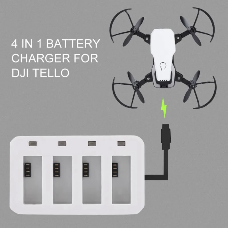 Зарядное устройство USB 4 в 1, мульти зарядное устройство для DJI Tello, мини-Дрон, 1100 мА/ч, Интеллектуальная батарея для полета, зарядное устройство