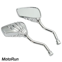 Skull Pour endoscopic Skeleton Mirrors For Honda VT Shadow Spirit Velorex Deluxe 600 750