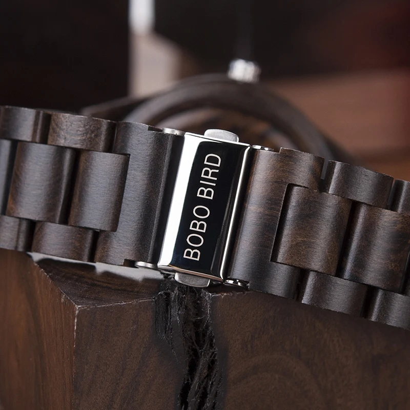 BOBO BIRD Wooden Men Watches erkek kol saati Quartz Handmade Unique Casual Wristwatches Gifts Timepieces Drop Shipping V-P05