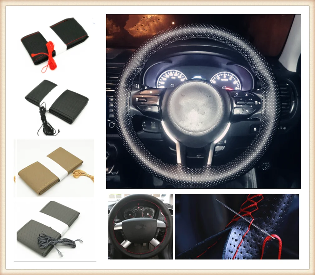 Car steering wheel cover / diameter 36cm 38cm 40cm for Toyota Yaris