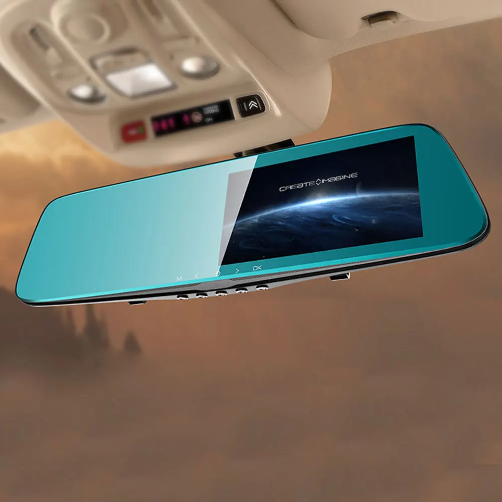 5 &quotFull HD1080p камера ночного видения с двойным объективом Автомобильная зеркало