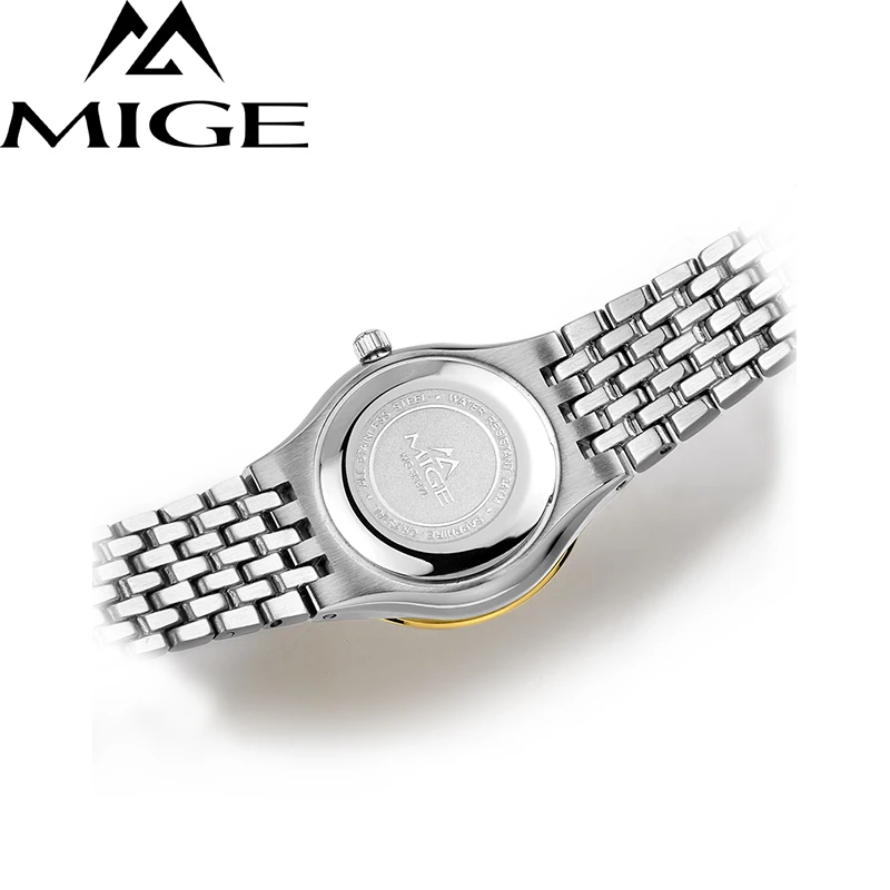Mige 2017 Горячая Распродажа Lvers часы золотой ремешок для часов белые женские
