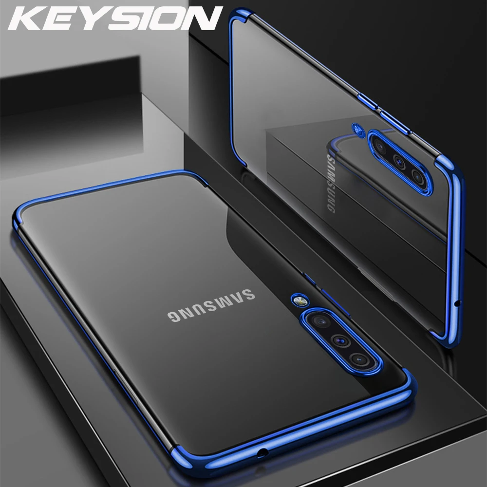 

KEYSION for Samsung Galaxy A50 A30 A70 Case Luxury Laser Plating Soft Clear Back Cover For Samsung Galaxy A30 A70 Phone Cases