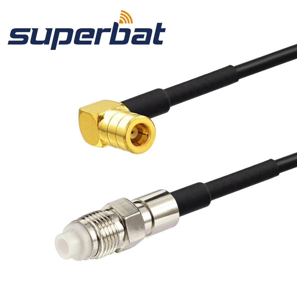 

Superbat DAB/DAB+ Car Radio SMB Connector Aerial FME Male Plug to SMB Female Jack Right Angle cable for Sony DAB