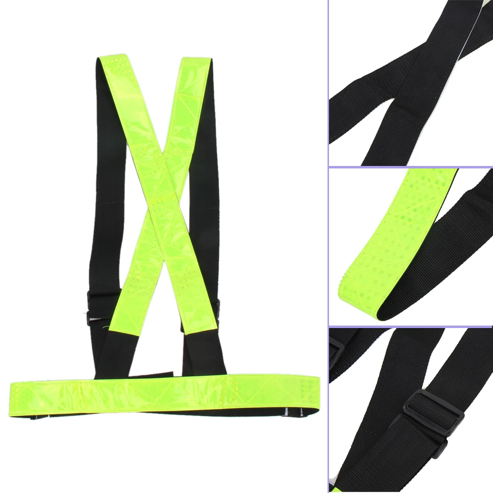 Multi Adjustable 360 Degree Reflective Outdoor Safety Visibility Vest Gear Stripes Outdoor