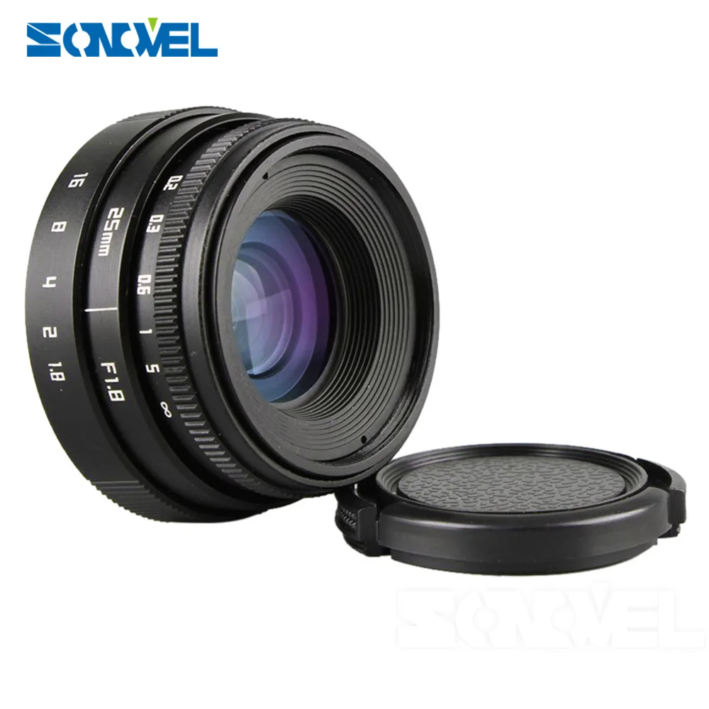 25 мм F1.8 APS C CCTV Lens Mount + Hood For Olympus Panasonic Micro 4/3 M4/3 G7 G10 GH3 GH2 GH1 GX1 GF6 GF3 EPL5 EPM1 OM D EM10|lens c mount|c