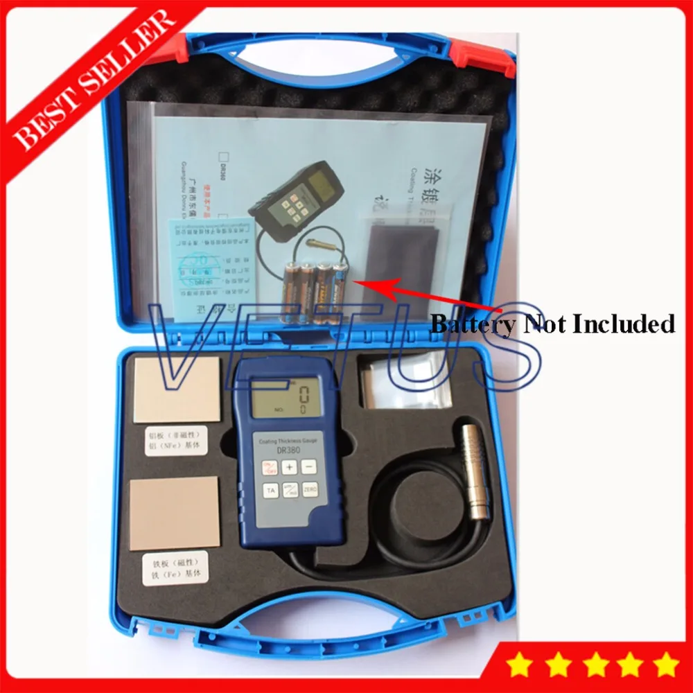 

DR380 Dual Purpose Paint Coating Thickness Gauge with Magnetic and Eddy Measurement Method