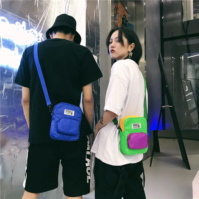 Menghuo Brand New Fashion Women Handbag Panelled Shoulder Bag Leisure Nylon Men Messenger Bag Female Crossbody Bags for Boys BagIMG_6031