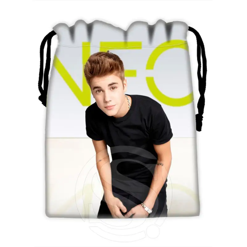 H P738 Custom Justin Bieber 5 drawstring bags for mobile phone tablet PC packaging Gift Bags18X22cm