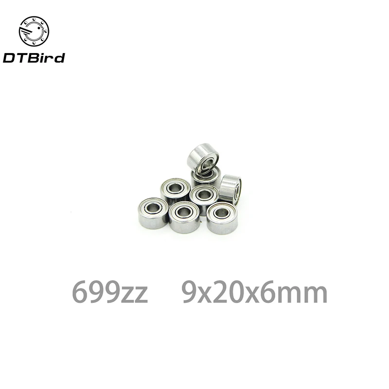 

ABEC-1 10PCS 699ZZ 699 ZZ 9x20x6mm Mini Ball Bearing Miniature Bearing Deep Groove Ball Bearing Brand New 9*20*6 MM