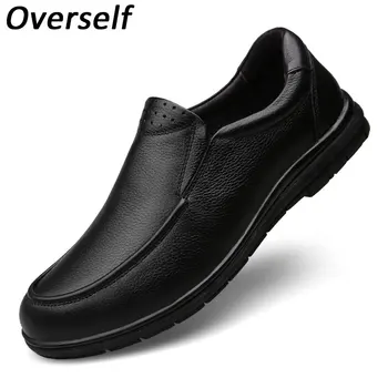 

2019 Men Shoes For Dress Cow Leather Man Shoes Slip On Fashion Men Leather Moccasin Luxury Brand Formal Male Shoes Plus Big Size