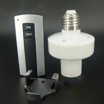 

10M Wireless Remote Control Switch ON OFF E27 Screw LED lamp Base light Holder Bulb Socket 220V telecomando wireless lampada