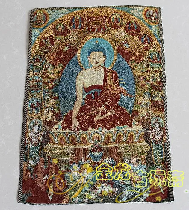 

China old Tibet silk Thangka like hanging painting fengshui Tibetan Buddha portrait