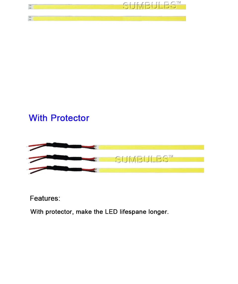 600mm 12V cob led strip light bulb lamp car lighting bar light chip (7)