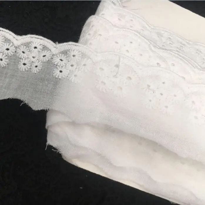 Lace Fabric 5 Meters 4.5cm Width Pure White