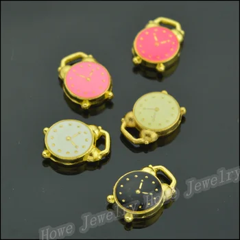 

MIX 60 pcs High Quality Charms Alarm Clock Pendant Gold plated Alloy Floating charm DIY Metal Jewelry Findings JC502
