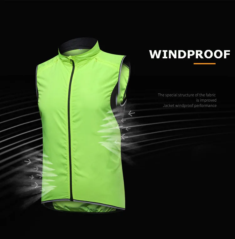 Для Мужчин's жилеты ветрозащитный ночь Safty светоотражающий жилет для бега спорт водостойкий рукав куртка мужчин женщин
