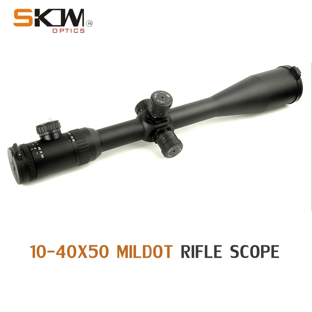 SKWoptics 10-40x50 боковая фокусировка 30 трубка прицел большой дальности. 308. 338 кал с подсветкой охотничья цель высокое качество сетка