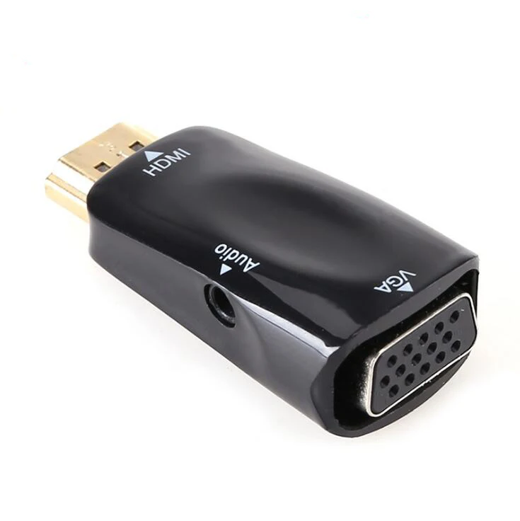 MINI HDMI To VGA Adapter Converter Cable With 3.5mm Audio Cable Support
