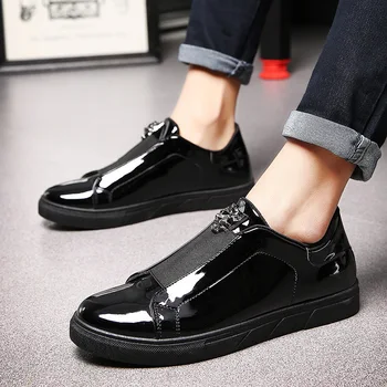 

AlexBu 2020 New Man Casual Shoes Men Leather Shoes Luxury Casual Fashion Trend Brand Footwear Man Wedding Shoe High Quality